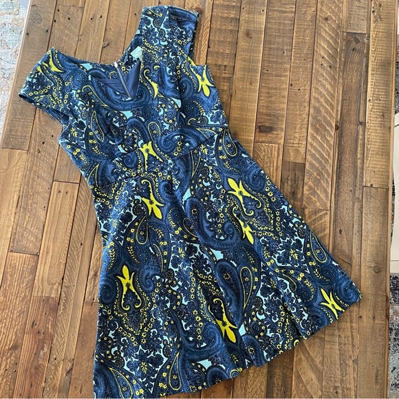 Plenty by Tracy Reece Paisley Tapestry Dress Women’s Size 10 - Picture 2 of 10